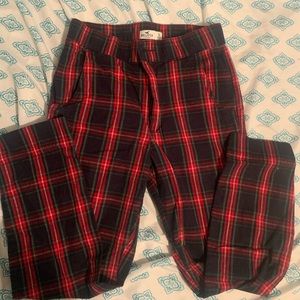 plaid hollister pants